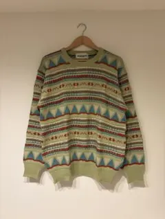 WKNDRS ストライプ ニットパーカー グリーン M - メルカリ