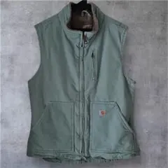 レアカラー　サイズS カーハート ダックベスト 古着 裏ボア