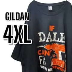 【863】GILDAN ギルダン 4XL 黒 Tシャツ USA古着 半袖 大きめ