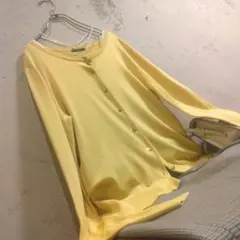 美品【アーバンリサーチ ロッソ】薄手 カーディガン マスタードイエロー