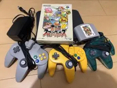 j*a様 【レトロ美品】NINTENDO64 本体 コントローラー3つ ゲーム付