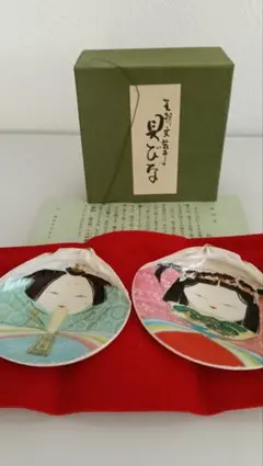1431 源氏絵　蛤　香合　相馬大　王朝文華　源氏貝あわせ　工芸品　未使用 1431 源氏絵 蛤 香合 相馬大 王朝文華 源氏貝あわせ 工芸品 未使用