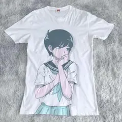 OMOCAT オモキャットTシャツ セーラー服 少女 イラスト Mサイズ 白