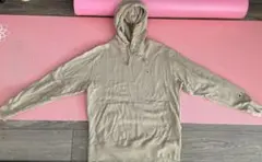 Champion ベージュ フード付きパーカー M