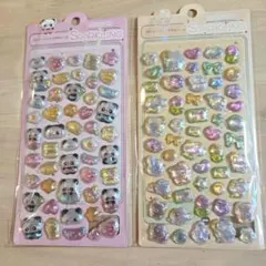 3D レリーフクリスタルシール ぽっこりシール 2枚セット！