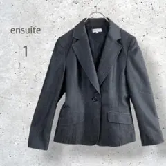 【ensuite】　テーラードジャケット　シャドウストライプ　シングル　背抜きのサムネイル