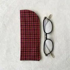 ハンドメイド　 メガネケース　　　　　　　　　　　　　　　　ファミリアチェック