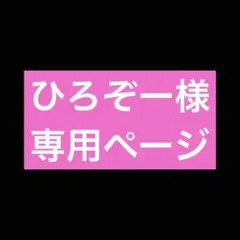 ひろぞー様専用ページ