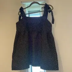 coca ドットペプラムトップス