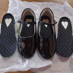 ブラックフォーマルシューズ インソールつき　21センチ　20.5センチ