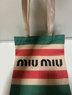 MIU MIU ストライプトートバッグのサムネイル