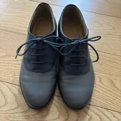 グレー レースアップ デッキシューズ　本革　フットスタイル　レザーのサムネイル