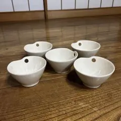 白磁 穴あき小鉢 5客セット　ほぼ未使用　美品です❗️のサムネイル