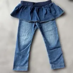 デニム風スカート付きレギンス90cm