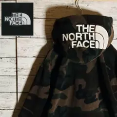 【即完売】ノースフェイス☆リアビュー パーカー ジップ　フード刺繍ロゴ　カモフラ