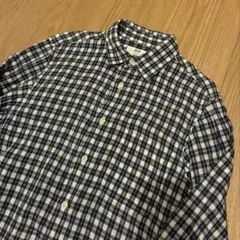 ★美品★ユニクロ チェックシャツ 麻100%