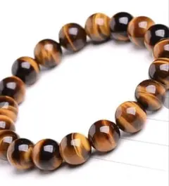 天然石 イエロータイガーアイ 虎目石 ブレスレット6ミリ