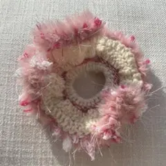 ハンドメイド ニットシュシュ