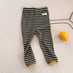 ストライプレギンスパンツ 秋用 ロング丈　90