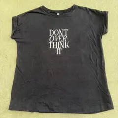 DON'T OVERTHINK IT ロゴTシャツ ブラック 140のサムネイル