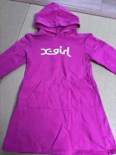 x-girl フード付きパーカーワンピース　 ピンク