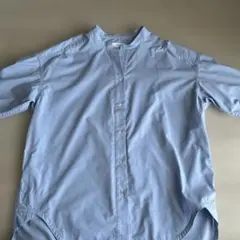 【美品】SHIPS any ライトブルー バンドカラーシャツ サイズ38 M
