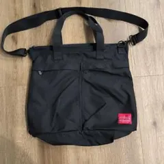 マンハッタンポーテージ ブラックナイロンショルダーバッグ