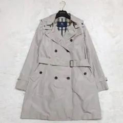 【美品】バーバリー スプリングコート トレンチコート 40 収納袋付き チェック