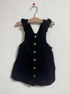 値下げしました！GAP 黒 フリル付きジャンバースカート　2yearサイズ