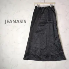 JEANASIS ジーナシス ワッシャーロングスカート ブラック フリーサイズのサムネイル