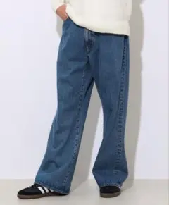 BEAMS HEART Baggy Flared Denim Mサイズインディゴ