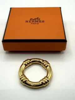 HERMES スカーフリング ブーエ ゴールド