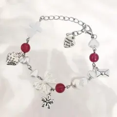 ハンドメイドアクセサリー ブレスレット y2k ビーズ フェアリーグランジ 32