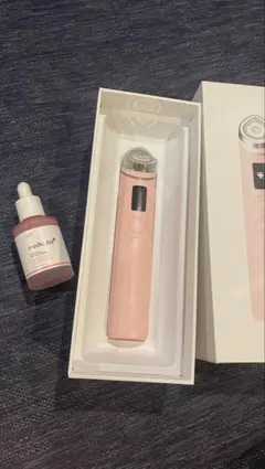 AGE-Rブースタープロ ピンク 美顔器 充電ケーブル 説明書 キャップ 箱