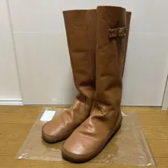 ロングブーツ　本革　キャメル　LLサイズ　キャメル