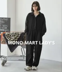 MONO-MART LADY'S 比翼デザイン ドローコード付きジャンプスーツ