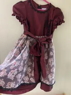 Catherine Cottage ドレス ボルドー 花柄 130cm