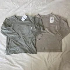 バースデイプラス　無地　長袖　120 ロンT 2点まとめ