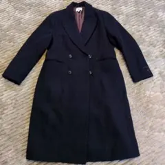 ユニクロ　イネスコラボ　ツイード　ダブルロングコート ネイビー　 XLサイズ