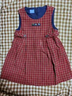 ファミリア　チェック　ワンピース　90