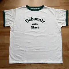 INGNI ロゴプリント リンガーTシャツ ホワイト グリーンのサムネイル