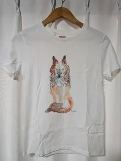 SUZURI United Athle キツネ Tシャツ ホワイト G-Mのサムネイル