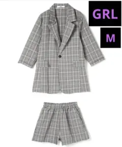 【GRL】グレイル チェック柄 セットアップ ジャケット ショートパンツ M