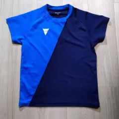 VICTAS 卓球ウェア 青/紺 半分デザイン