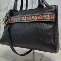 美品 ⭐︎ ETRO 2way ショルダーバッグ 花柄 ペブルドレザー イタリア製のサムネイル