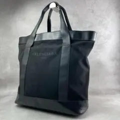 コ*イ様 BALENCIAGA トートバッグ ブラック キャンバス レザー - メルカリ