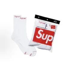 Supreme Hanes 1PAIRS クルーソックス