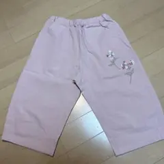(hakka kids)花柄刺繍 ハーフパンツ ピンク　130