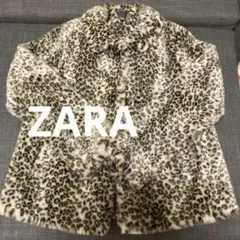Zara レオパード柄ファーコート