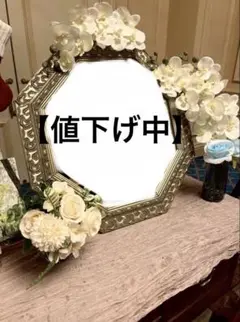 ホワイト胡蝶蘭 造花 テーブルクロス 結婚式 ウェルカムスペース